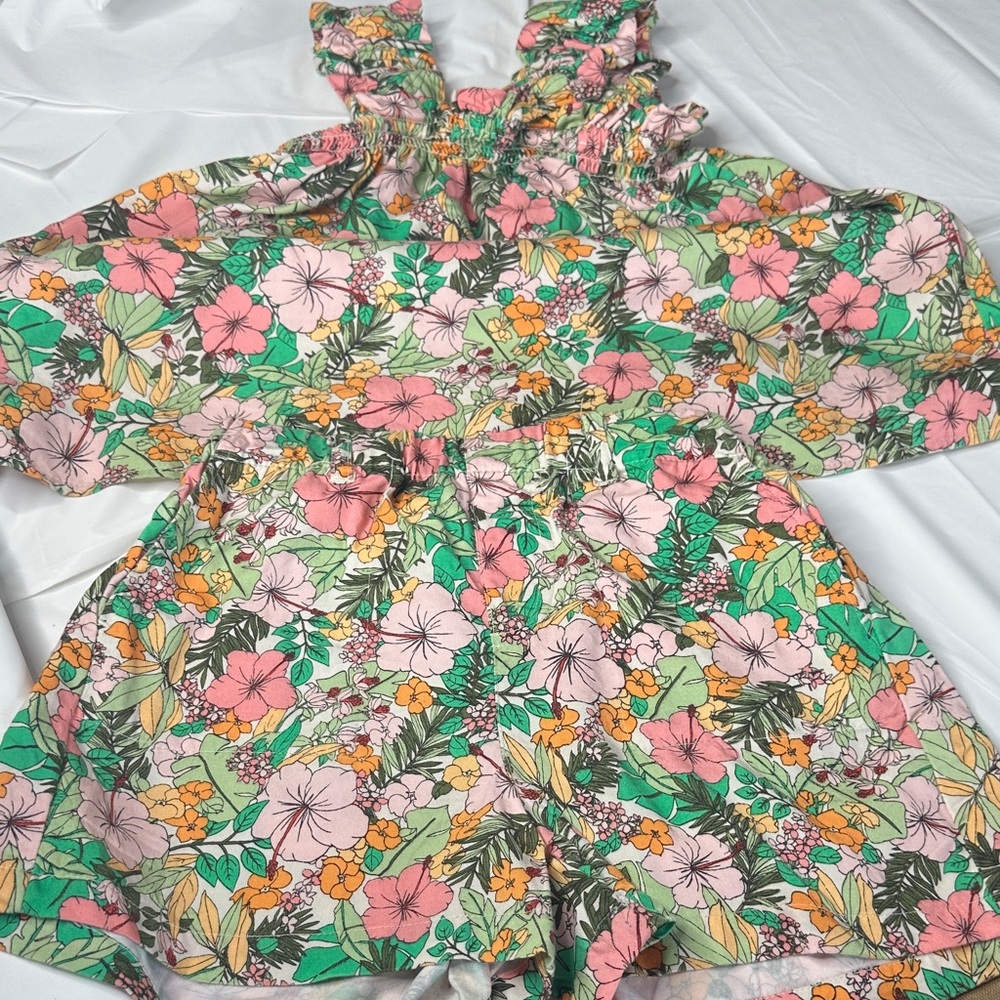 Copper Key Kids Floral Set - Pink, Green, Yellow